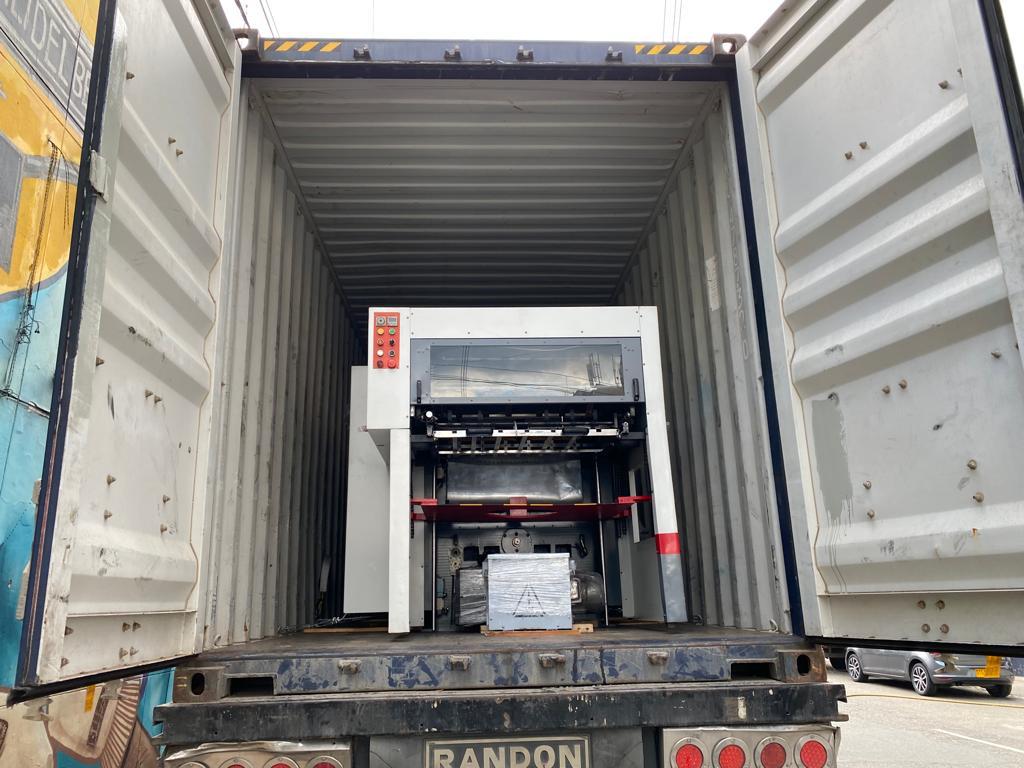 Another machine shipped by the Royo Machinery Team - Die Cutter RDC-800M, Compressor Atlas Copco SF11, Air Dryer Motivair MPC-A3000