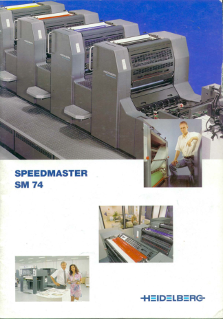 Heidelberg Speedmaster 74 CPTronic: El mercado del formato mediano cambia más rápidamente que nunca. Heidelberg ofrece a sus clientes calidad, flexibilidad y confianza. Gracias a los nuevos modelos como la Ocho Colores con tecnología 4+4 y a las amplias opciones de equipamiento, el formato mediano se convierte en un mercado atractivo en pleno crecimiento. *Heidelberg, el logotipo de Heidelberg, Alcolor y Prinect son marcas registradas de Heidelberg Druckmaschinen AG en Estados Unidos y otros países.